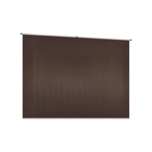 Abri de jardin Marron monopente 3,86m² Abri jardin métallique rangement bois outillage de jardin
