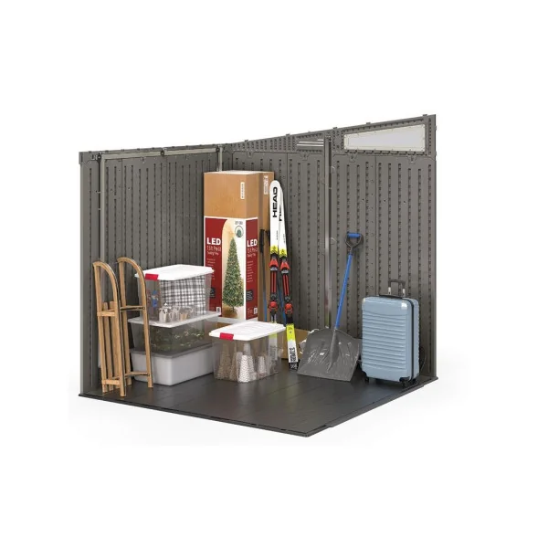 Abri de Jardin Monopente 4,90m² en Polyéthylène 25mm avec Plancher