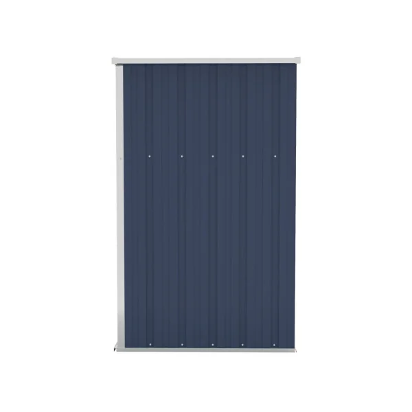 Abri de jardin métal 1,18m² adossé à un mur anthracite abri jardin métallique
