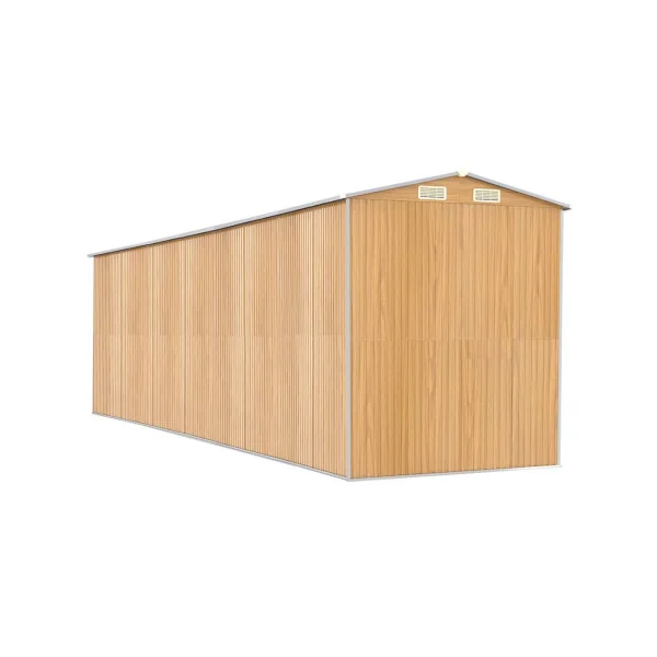 Abri de jardin métal 13,22m² imitation bois abri jardin métallique
