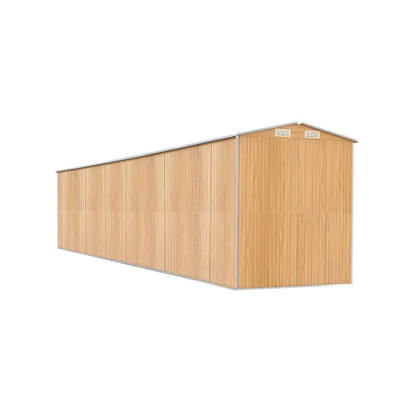 Abri de jardin métal 19,60m² imitation bois abri jardin métallique