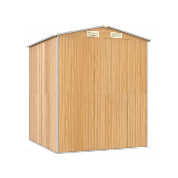 Abri de jardin métal 3,66m² imitation bois abri jardin métallique