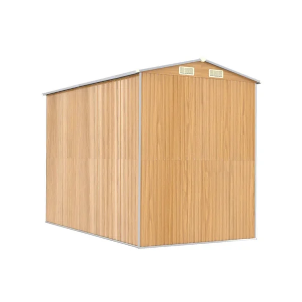 Abri de jardin métal 5,26m² imitation bois abri jardin métallique