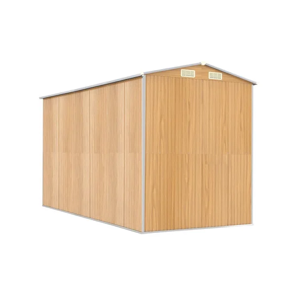 Abri de jardin métal 6,85m² imitation bois abri jardin métallique
