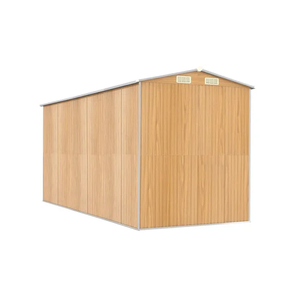 Abri de jardin métal 8,44m² imitation bois abri jardin métallique