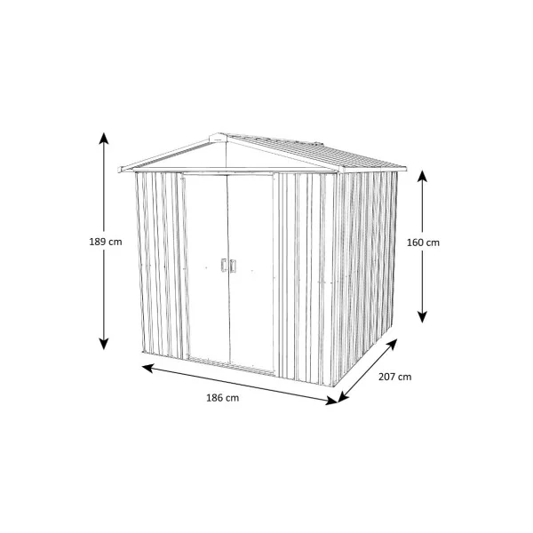 Abri de jardin métal alu 4,38m² + kit ancrage Abri jardin métallique rangement bois outillage de jardin