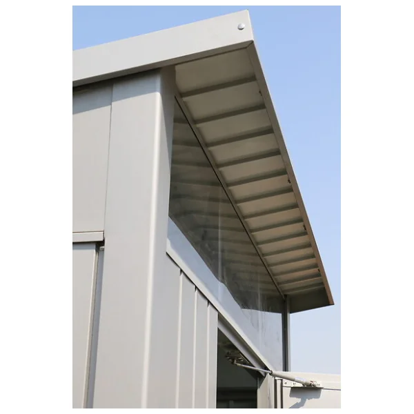 Abri de jardin métal Alu Blanc Monopente 3,92 m² + Kit Ancrage + Kit Fondation Abri métallique
