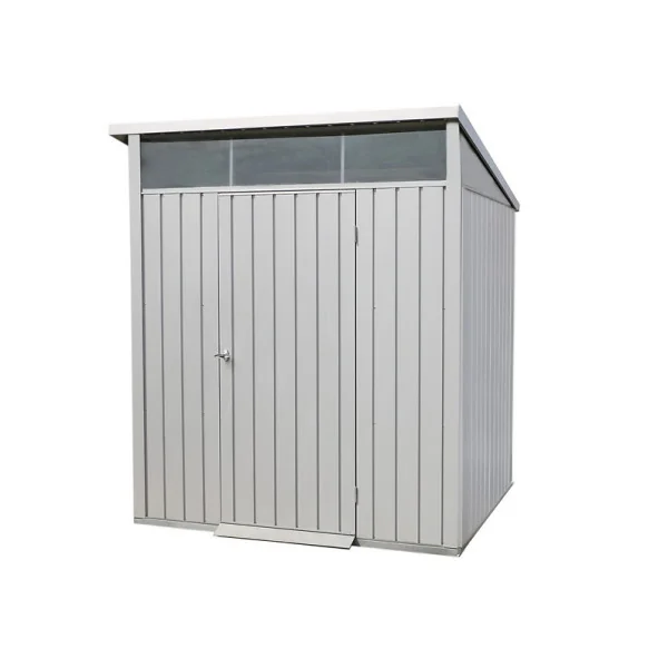 Abri de jardin métal Alu Blanc Monopente 3,92 m² + Kit Ancrage + Kit Fondation Abri métallique