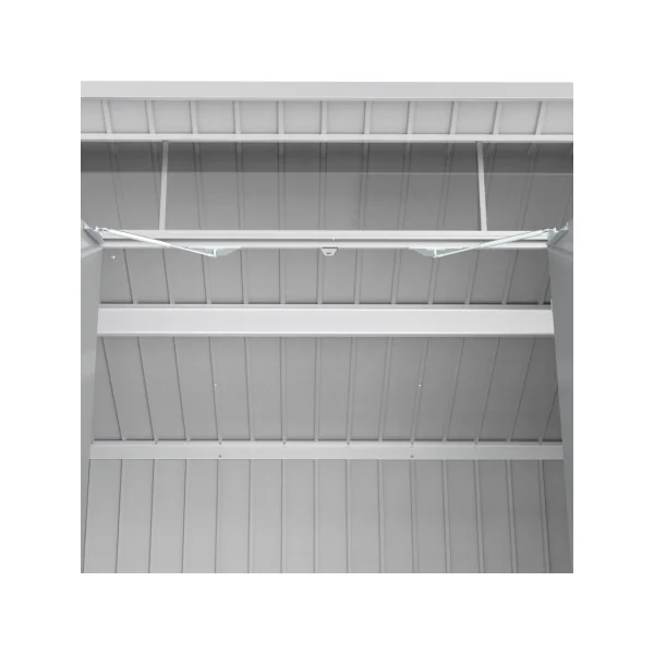 Abri de jardin métal Alu Blanc Monopente 5,20 m² + Kit Ancrage + Kit Fondation Abri métallique
