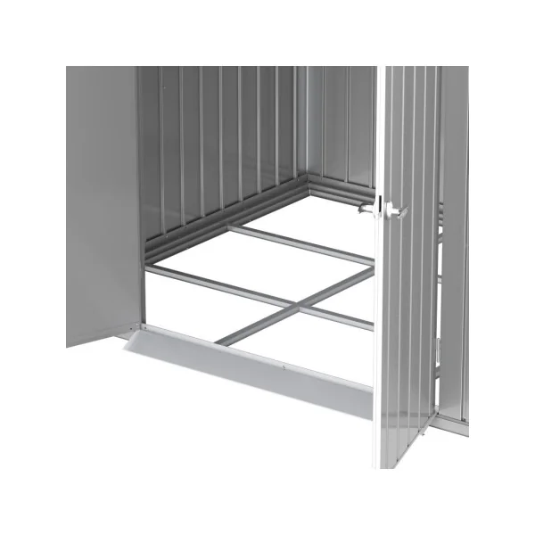 Abri de jardin métal Alu Blanc Monopente 5,20 m² + Kit Ancrage + Kit Fondation Abri métallique