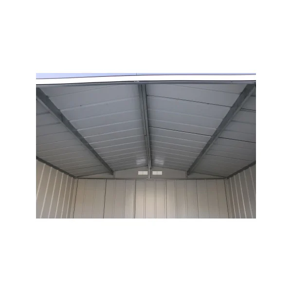 Abri de jardin métal Anthracite 11,70 m² + kit ancrage Abri métallique stockage bois outillage