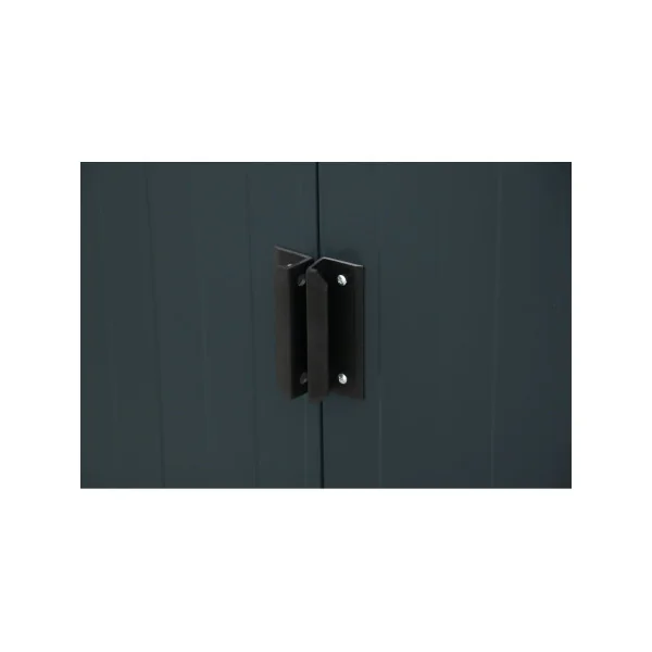 Abri de jardin métal Anthracite 11,70 m² + kit ancrage Abri métallique stockage bois outillage