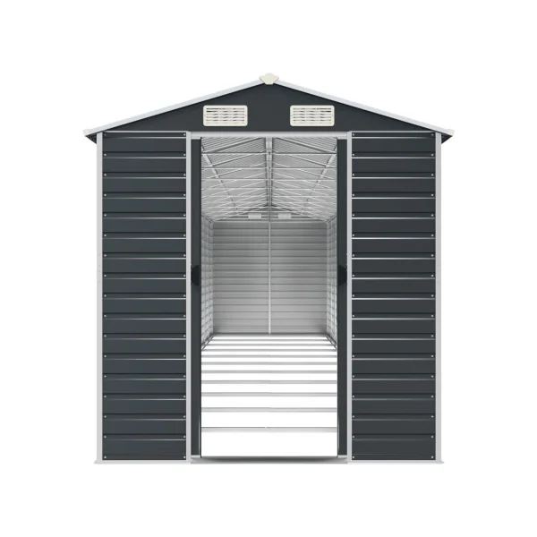 Abri de Jardin Métal Anthracite 18,71m² Abri jardin Métallique Rangement bois Outillage de Jardin