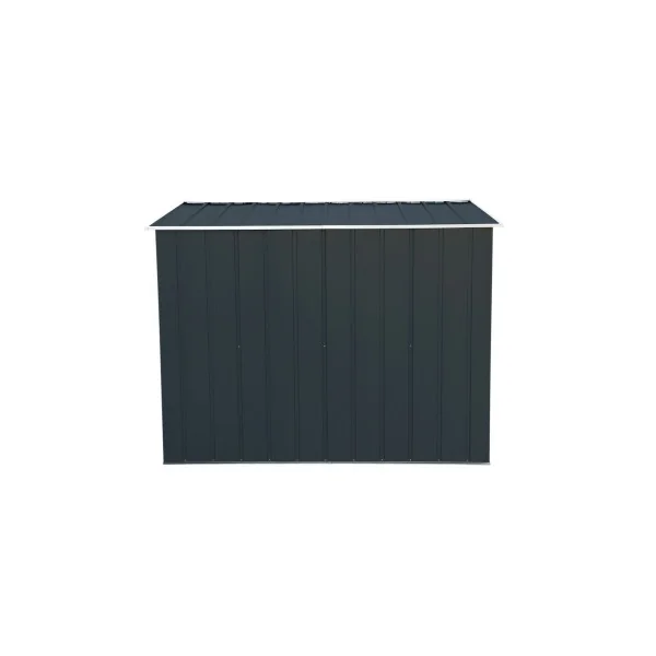Abri de jardin métal Anthracite 6,34 m² + kit ancrage Abri métallique stockage bois outillage
