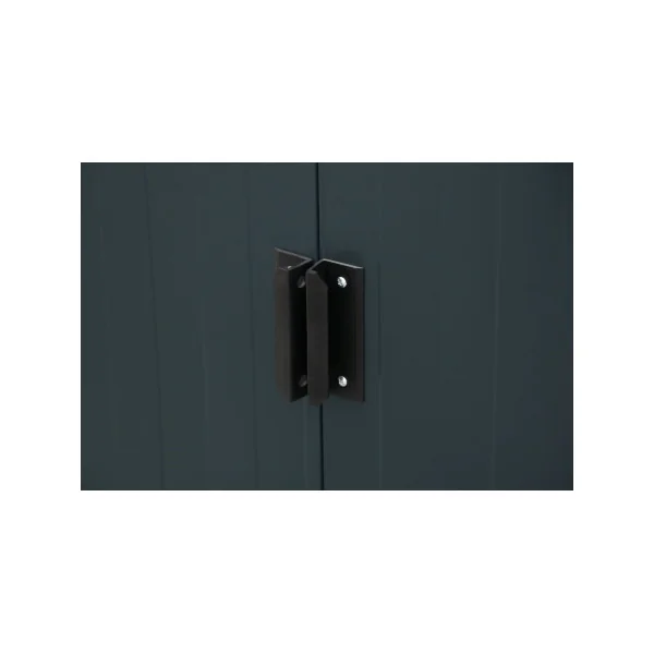 Abri de jardin métal Anthracite 6,34 m² + kit ancrage Abri métallique stockage bois outillage