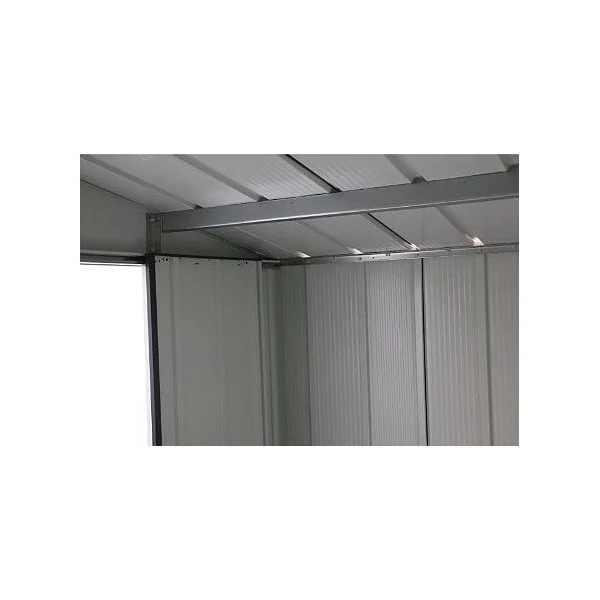 Abri de jardin métal Anthracite 6,34 m² + kit ancrage Abri métallique stockage bois outillage