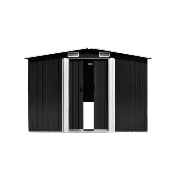 Abri de jardin métal Anthracite design 7,65m² Abri jardin métallique rangement bois outillage de jardin