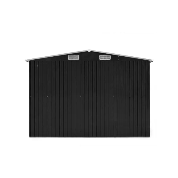 Abri de jardin métal Anthracite design 7,65m² Abri jardin métallique rangement bois outillage de jardin