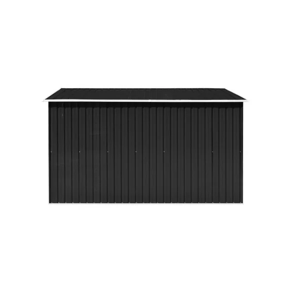 Abri de jardin métal Anthracite design 7,65m² Abri jardin métallique rangement bois outillage de jardin