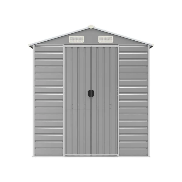 Abri de Jardin Métal Gris 18,71m² Abri jardin Métallique Rangement bois Outillage de Jardin