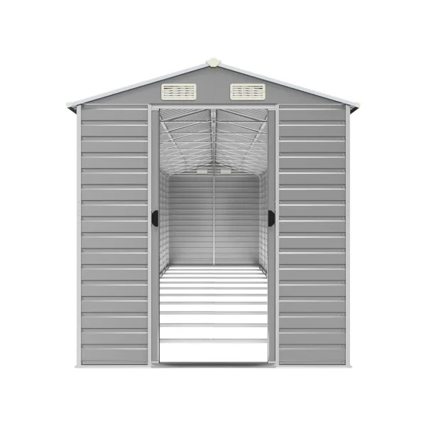 Abri de Jardin Métal Gris 18,71m² Abri jardin Métallique Rangement bois Outillage de Jardin