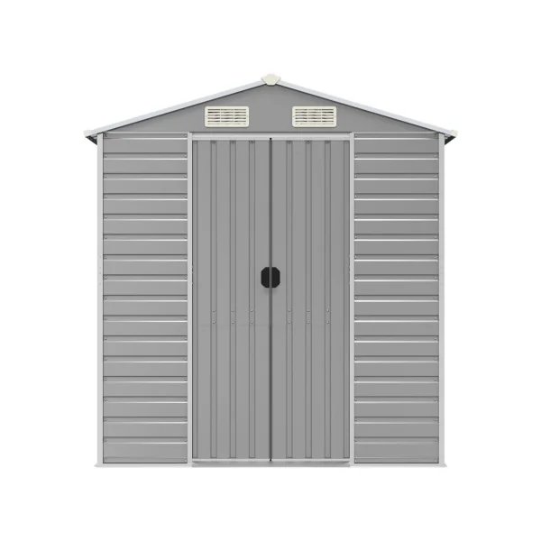 Abri de Jardin Métal Gris 7,35m² Abri jardin Métallique Rangement bois Outillage de Jardin
