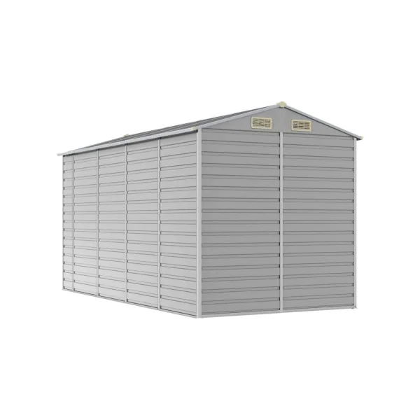 Abri de Jardin Métal Gris 7,35m² Abri jardin Métallique Rangement bois Outillage de Jardin