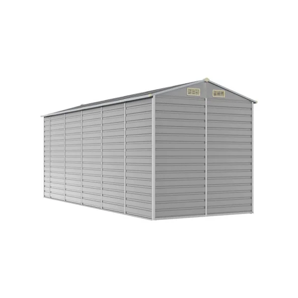 Abri de Jardin Métal Gris 8,97m² Abri jardin Métallique Rangement bois Outillage de Jardin