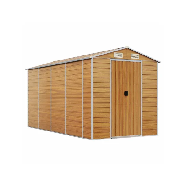 Abri de Jardin Métal Imitation Bois 7,35m² Abri jardin Métallique Rangement bois Outillage de Jardin