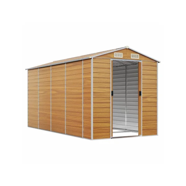 Abri de Jardin Métal Imitation Bois 7,35m² Abri jardin Métallique Rangement bois Outillage de Jardin