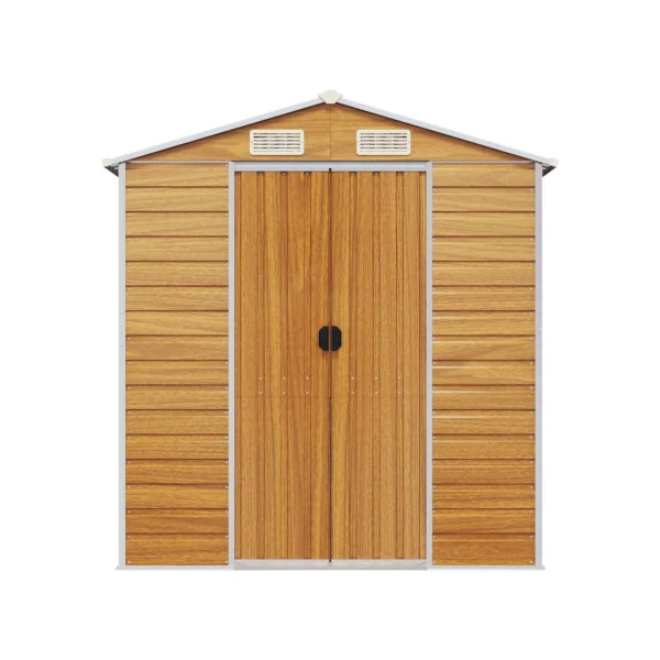 Abri de Jardin Métal Imitation Bois 7,35m² Abri jardin Métallique Rangement bois Outillage de Jardin