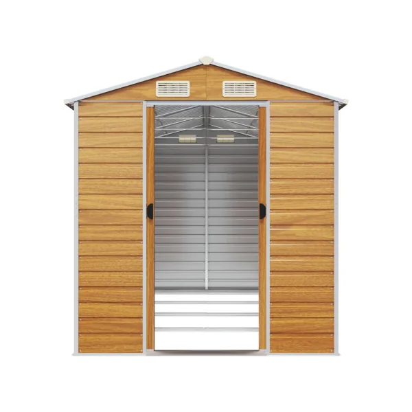 Abri de Jardin Métal Imitation Bois 7,35m² Abri jardin Métallique Rangement bois Outillage de Jardin