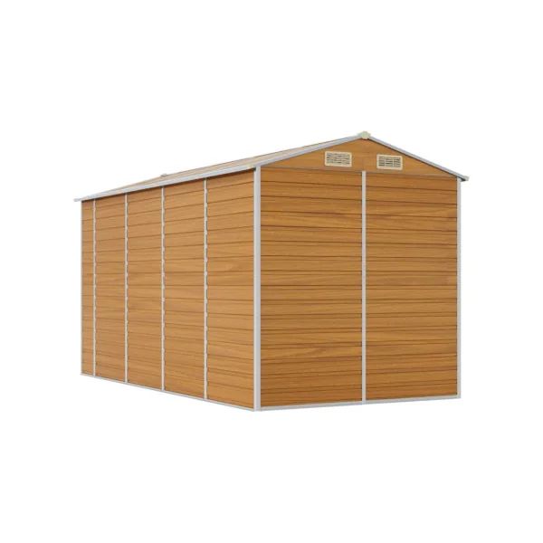 Abri de Jardin Métal Imitation Bois 7,35m² Abri jardin Métallique Rangement bois Outillage de Jardin