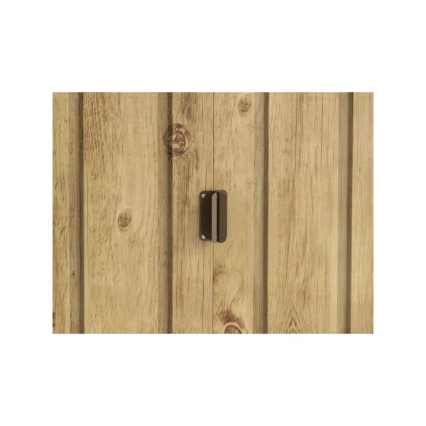Abri de Jardin métal Imitation Bois 7,79 m² + kit ancrage Abri Métallique Stockage bois Outillage