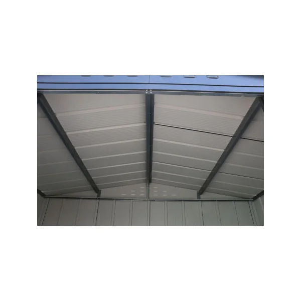 Abri de Jardin métal Imitation Bois 7,79 m² + kit ancrage Abri Métallique Stockage bois Outillage