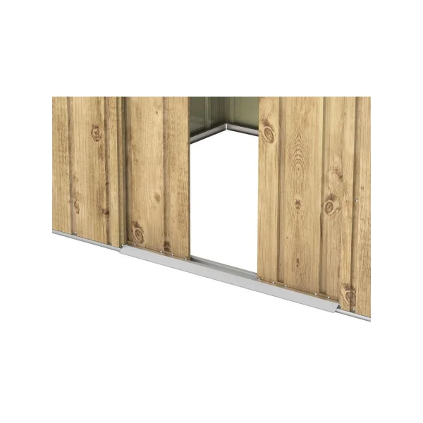 Abri de Jardin métal Imitation Bois 7,79 m² + kit ancrage Abri Métallique Stockage bois Outillage