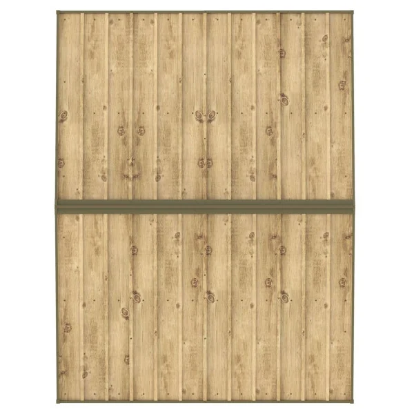 Abri de Jardin métal Imitation Bois 7,79 m² + kit ancrage Abri Métallique Stockage bois Outillage