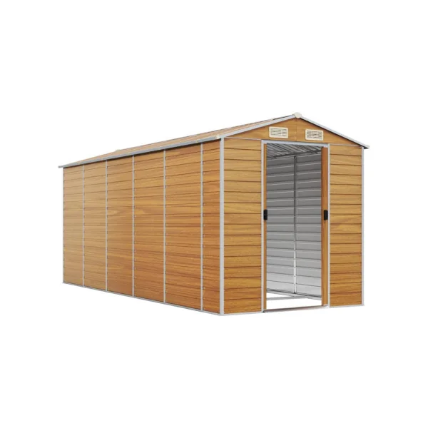 Abri de Jardin Métal Imitation Bois 8,97m² Abri jardin Métallique Rangement bois Outillage de Jardin