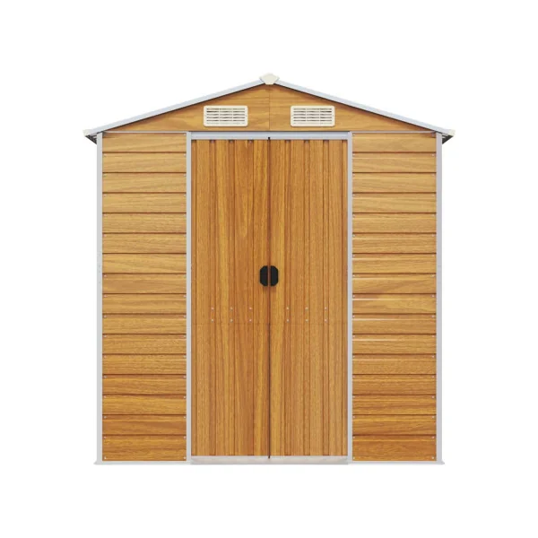 Abri de Jardin Métal Imitation Bois 8,97m² Abri jardin Métallique Rangement bois Outillage de Jardin