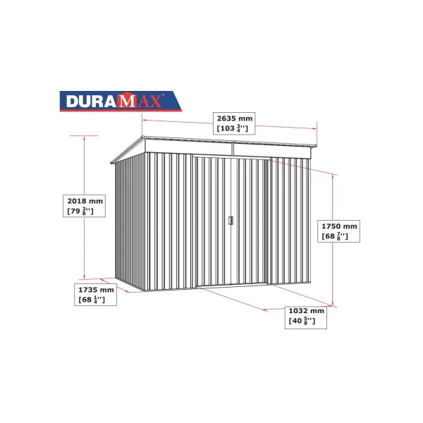 Abri de Jardin Métal Imitation Bois Monopente 4,84 m² + kit ancrage Abri Métallique Stockage Bois Outillage
