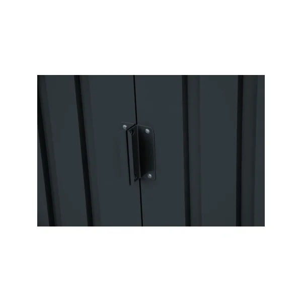 Abri de jardin métal Monopente Anthracite 4,84 m² + kit ancrage Abri métallique stockage bois outillage