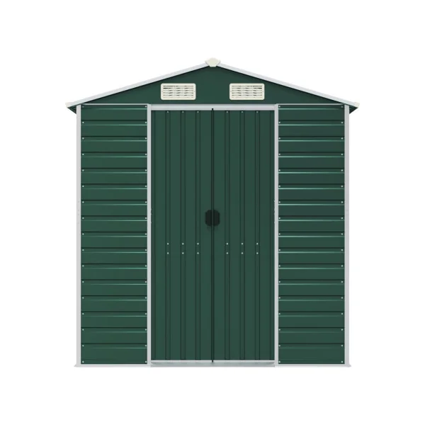 Abri de Jardin Métal Vert 18,71m² Abri jardin Métallique Rangement bois Outillage de Jardin