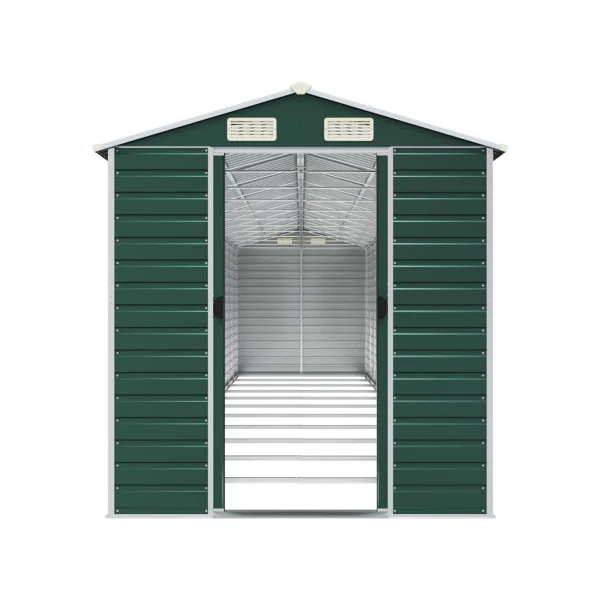 Abri de Jardin Métal Vert 18,71m² Abri jardin Métallique Rangement bois Outillage de Jardin