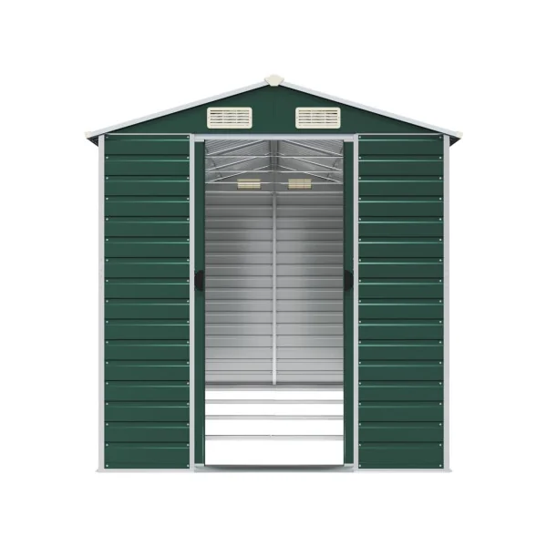 Abri de Jardin Métal Vert 7,35m² Abri jardin Métallique Rangement bois Outillage de Jardin