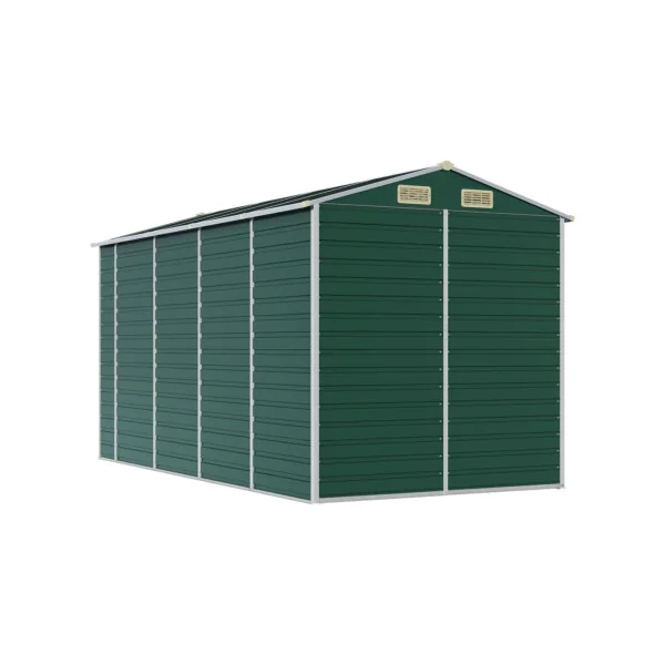 Abri de Jardin Métal Vert 7,35m² Abri jardin Métallique Rangement bois Outillage de Jardin