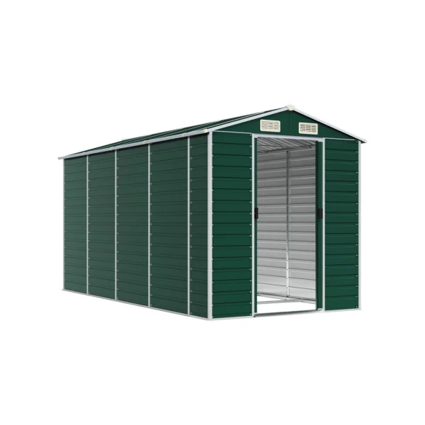 Abri de Jardin Métal Vert 7,35m² Abri jardin Métallique Rangement bois Outillage de Jardin