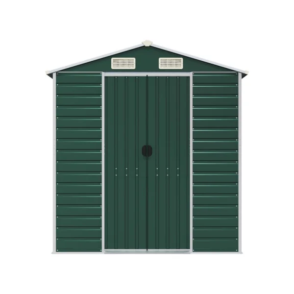 Abri de Jardin Métal Vert 7,35m² Abri jardin Métallique Rangement bois Outillage de Jardin