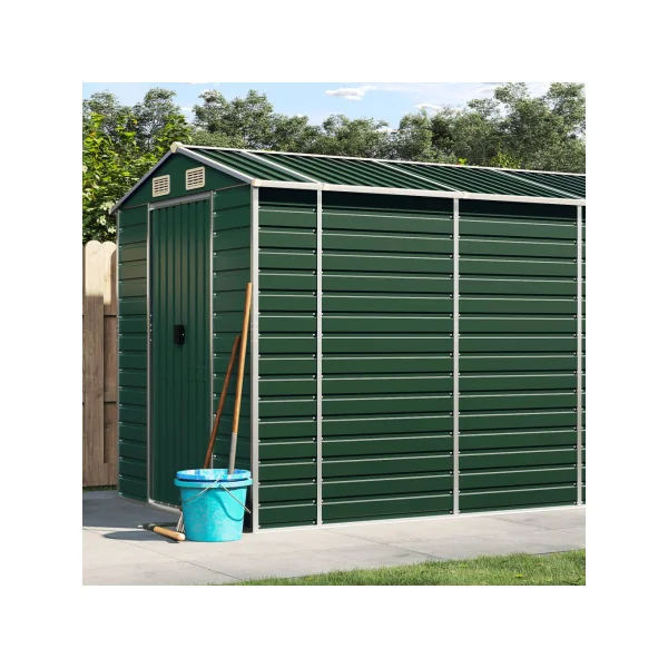 Abri de Jardin Métal Vert 8,97m² Abri jardin Métallique Rangement bois Outillage de Jardin