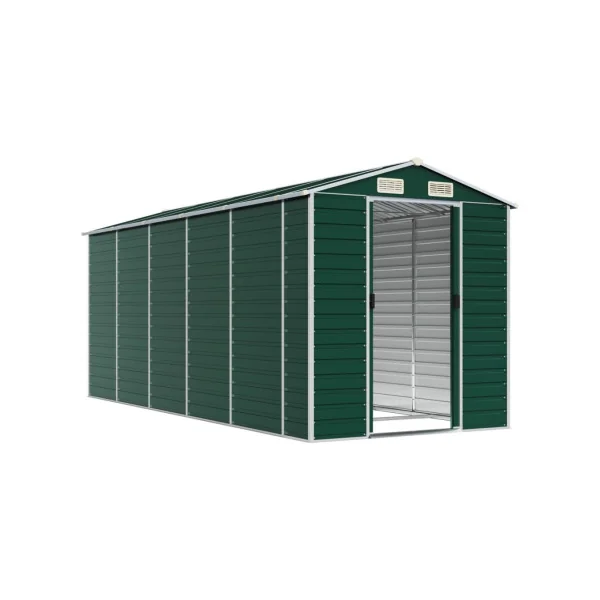 Abri de Jardin Métal Vert 8,97m² Abri jardin Métallique Rangement bois Outillage de Jardin