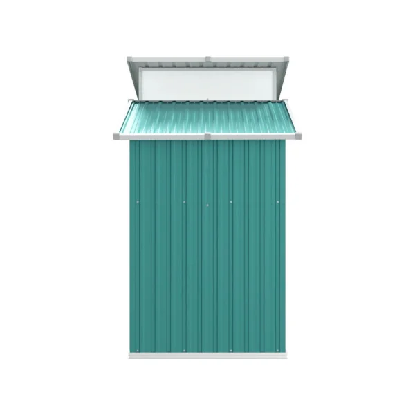 Abri de jardin Vert avec Auvent 3,51m² Abri jardin Métallique Rangement Bois Outillage de Jardin